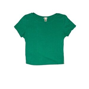Green crop top